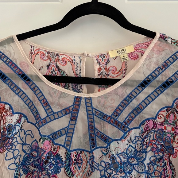 Floral Multicolor Women's Boho Tunic - Picture 4 of 7